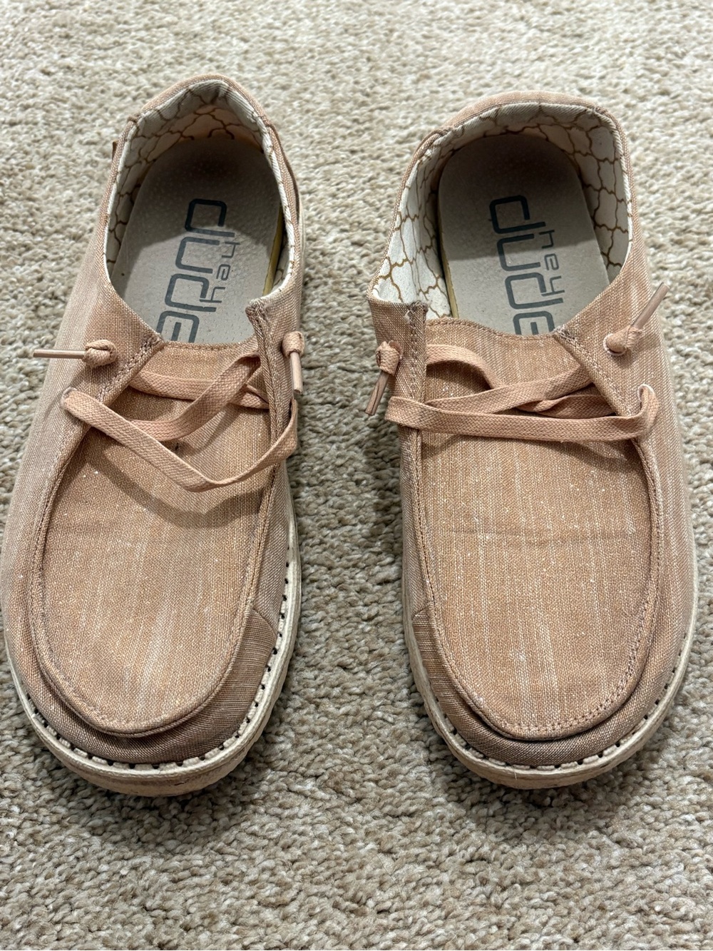 Hey Dude Kids Slip-On Sneakers in Light Tan Peach